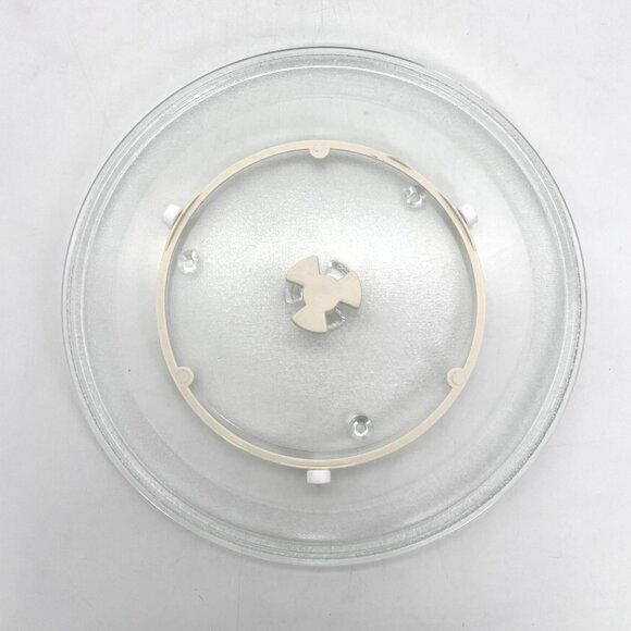 Microwave Glass Turntable Y133, Roller Ring, & Motor Coupler 13.5" Diameter - Picture 2 of 11